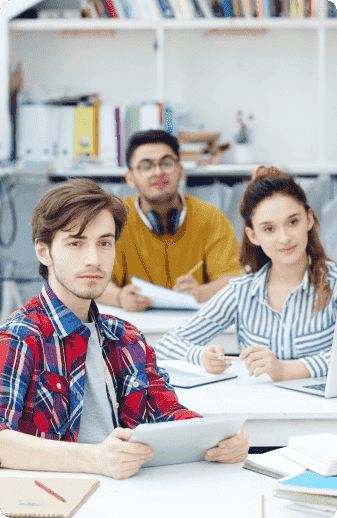 Students studying