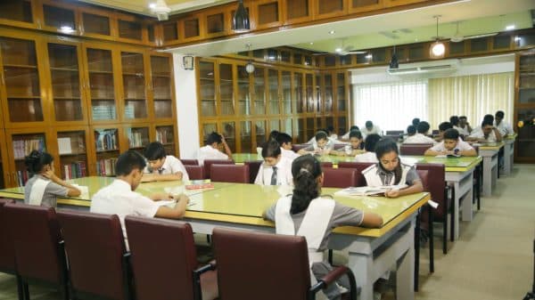 Students studying